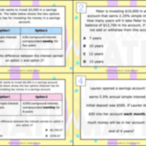 8.12C: Savings & Investments STAAR Test Prep TEKS Task Cards - Image 2